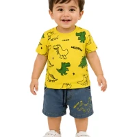 dinosaur-denim-kids-tshirt-shorts-front